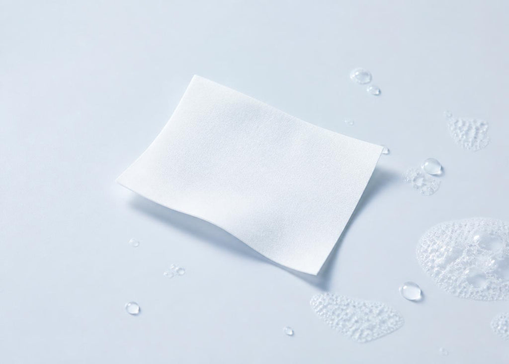 Close-up of a Washeez detergent sheet